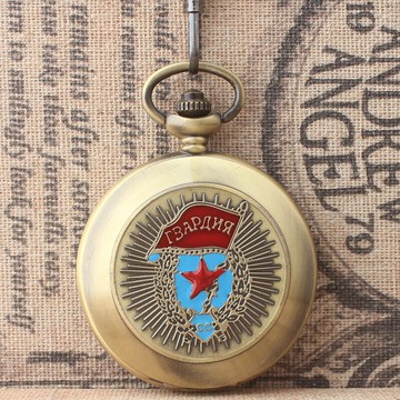 復古做舊青銅翻蓋機械表紅旗五角星俄羅斯軍旅男士機械懷表批價1入