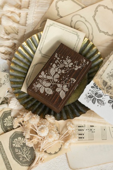 日常光點 染木印章 - 後院的葉子