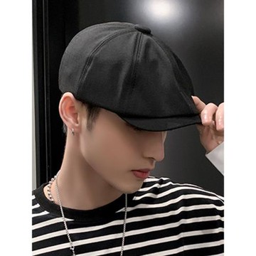 復古八角帽子男士潮牌英倫日系報童帽男生畫家百搭貝雷帽春夏薄款