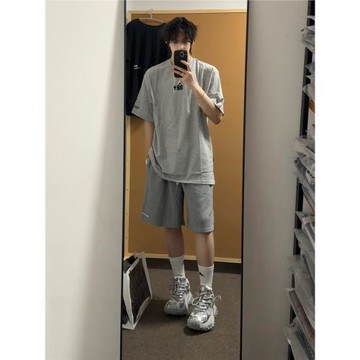 美式復古韓版街頭純棉短袖t恤男2024新款夏季高級感半袖潮流體恤