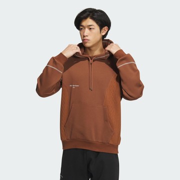 adidas 愛迪達 上衣 男款 長袖上衣 帽T 運動 亞規 ST FL HOODIE 咖啡 IQ1365