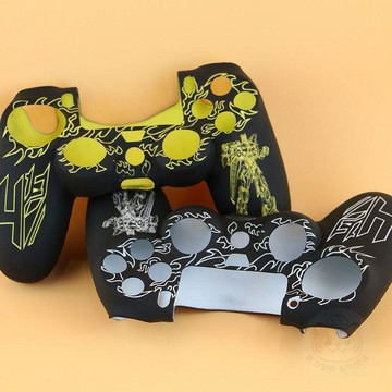 ⚡閃電下殺⚡適用PS4 手柄硅膠套 PS4 變形金剛 無線手柄 保護套 迷彩手柄軟膠套