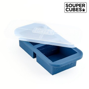 Souper Cubes 多功能食品級矽膠保鮮盒-暮光藍-多款可選 - 6格