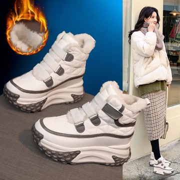 內增高馬丁靴女冬鞋2025年新款厚底保暖東北大棉鞋加絨加厚雪地靴