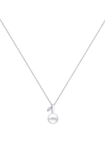 TASAKI - 18kt white gold Kugel diamond necklace - unisex - Diamond/18kt White Gold/Akoya Pearl - One Size - Silver