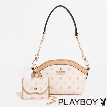 PLAYBOY - 斜背包 Daylight系列 - 米色