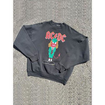 金屬搖滾廢土衛衣經典acdc樂隊高街大碼男女寬松圓領套頭衛衣潮