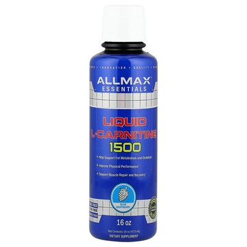 ALLMAX, 液體左旋肉堿 1500，藍色覆盆子味，16 液量盎司（473 毫升）