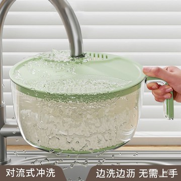 日式淘米神器食品級瀝水籃洗米篩淘米盆過濾洗菜盆日式家用淘米籃