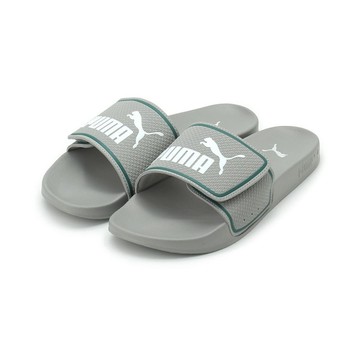 PUMA LEADCAT 2.0 V 魔鬼氈壓紋運動拖鞋 灰綠 387515-16 男鞋