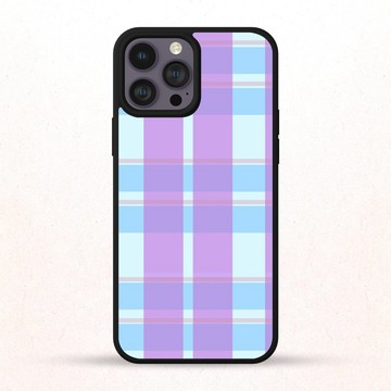 復古藍色格紋 17 iPhone 手機殼 三星手機殼