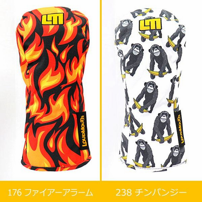 人気柄20色 ラウドマウス ゴルフ ヘッドカバー ドライバー用