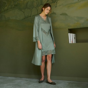 【HANRO】Elia Nw 外袍 S-M (鎮靜綠)