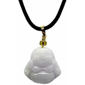 美紫羅蘭佛公 天然A貨翡翠玉石吊墜子項鍊H40