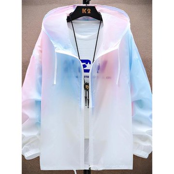 夏季青少年漸變冰絲防曬衣外套薄款透氣初高中學生潮流休閑防曬服