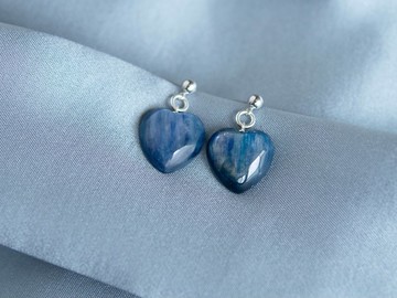 藍晶石愛心耳墜耳環耳釘
