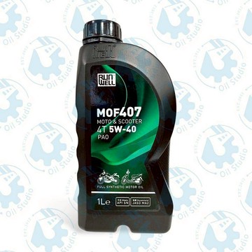 《油工坊》RUN WELL M0F407 4T 5W40 1L 最新包裝 全合成 機車 SN PAO【新到貨】