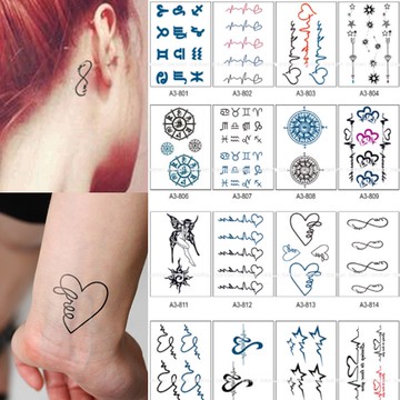 符號圖騰 小清新款 共2000款👑大邱紋身👑【T08A】假刺青 輕紋身 微刺青 防水 紋身 貼紙 刺青 貼紙 T08