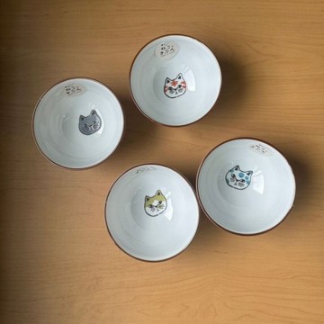 日本 貓奴必買 貓咪飯碗 波佐見燒 兒童碗 | 逸品社 飯碗 日本碗 貓咪造型碗 虎斑貓 陶瓷碗 可愛碗