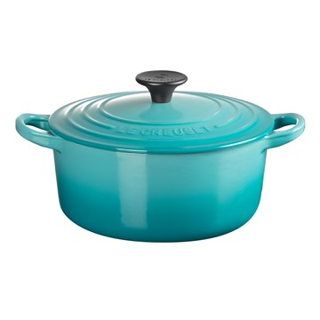 LE CREUSET 圓鐵鍋  1個  加勒比海藍  18cm