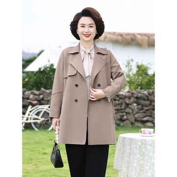 中老年女裝秋裝外套2025新款風衣中年媽媽韓版時尚秋裝加大碼上衣