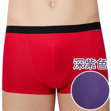 【Swear 思薇爾】SOLIS鋅能量系列M-XXL素面前檔開口貼身四角男褲(深紫色)