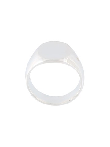 Tom Wood - 'The Oval' signet ring - unisex - Silver - 48 - Metallic