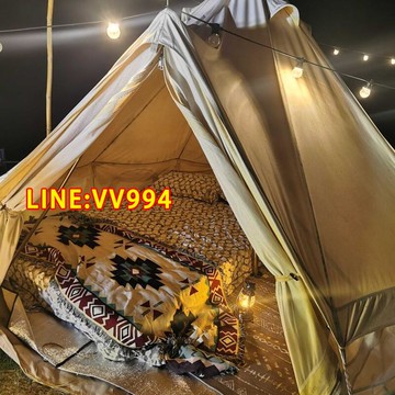 特價✅可開統編網紅帳篷印第安帳篷戶外野營加厚便攜式棉布折疊金字塔野餐露