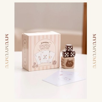 隔日到貨｜靜音麻將撲克牌 PVC耐摺旅行麻將 無聲紙牌遊戲組 附三個骰子 便攜式桌遊聚會｜MYUMYU 沐慕家居 台灣