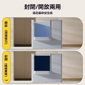 覓凹 貓砂盆 超大號 封閉式 家用 巨大 防臭 防帶砂 外濺 圍欄式貓廁所