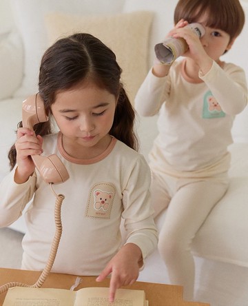 麥白熊雄鄰居-植纖衣長袖韓國童裝-K62709