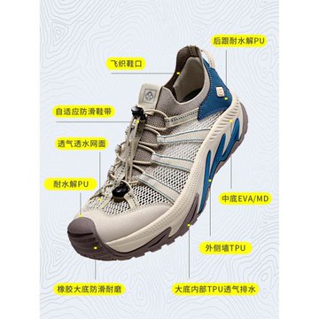 薩拉曼溯溪鞋男女春夏戶外舒適透氣排水耐磨防滑登山徒步運動鞋