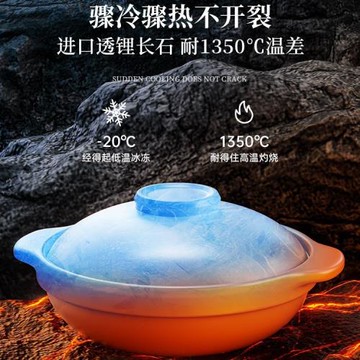 頌因砂鍋家用燉鍋陶瓷煲仔飯煤氣灶燃氣干燒商用煲湯小沙鍋