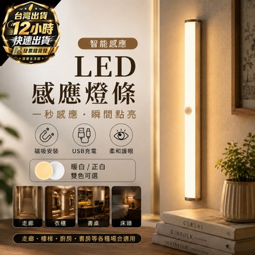 『台灣出貨 免運費 12H發貨』智能感應燈 人體感應燈 LED感應燈 磁吸感應燈 夜燈 櫥櫃燈 走廊燈 床頭燈 白光暖光