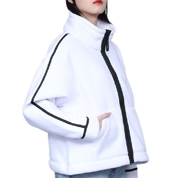 [米蘭精品] 抓絨外套立領夾克-搖粒絨撞色包邊防風男女外套7款74bf5