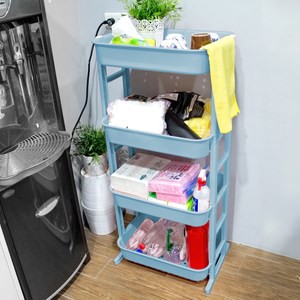 【HOUSE】多功能組合式層架-四層-三色可選藍色