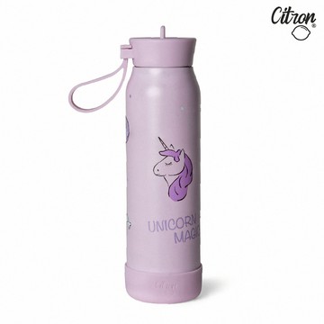 Citron - 矽膠提把保溫瓶_350ml-夢幻獨角獸