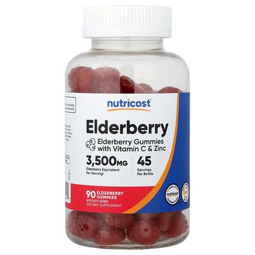 Nutricost, 接骨木果軟糖，90 粒軟糖