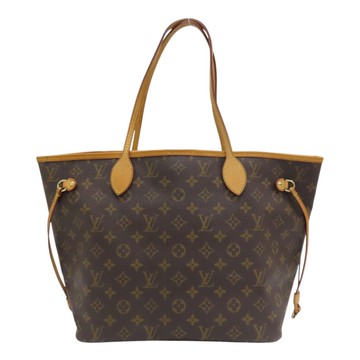 【二手名牌BRAND OFF】LOUIS VUITTON LV 路易威登 棕色 原花 帆布 Neverfull MM 肩背包 托特包 M40156