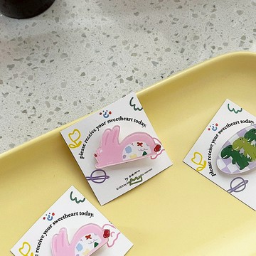 夏日清新兔子髮夾頭飾