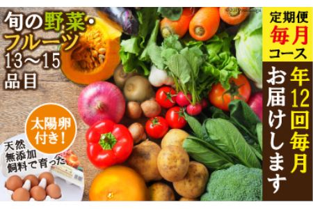 旬の野菜・フルーツセット定期便 13品目から15品目の豪華セット