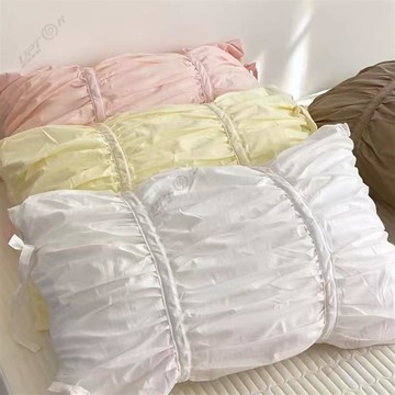 ❤【UPTON】❤法式復古枕套，蝴蝶結枕套，純棉床品，48*74cm.❤