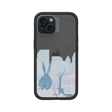 iPhone 15 Mod NX 黑 - 幾米 Jimmy Liao - 兔子系列-城市祕密