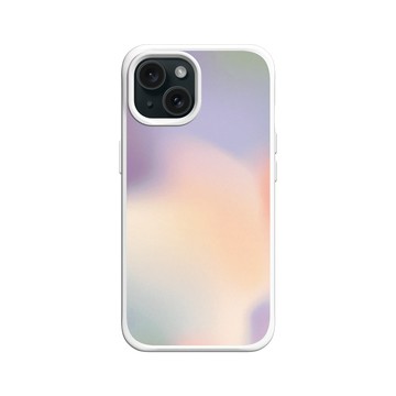 iPhone 15 SolidX 白 - 石紋與渲染 / Marble & Dreamy Gradient - 輕舞光暈