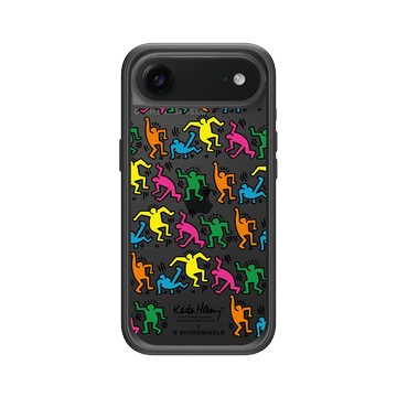 iPhone Air Mod NX -邊框背蓋組合 (相機按鈕) 黑 - Keith Haring - 跳舞的人