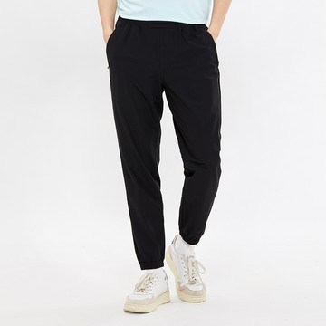 Hang Ten- 冰沙涼感吸濕快乾束口褲-男(黑色)