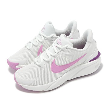 [ACS] Nike 慢跑鞋 Star Runner 4 GS 大童 女鞋 白 紫 緩衝 止滑 運動鞋 DX7615-103