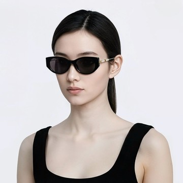 【GUCCI 古馳】貓眼膠框太陽眼鏡(GG1970SA-001)