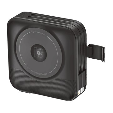 amuok 艾默克 全功能無線充行動電源 10000mAh Type-C + Lightning  DC16  黑色