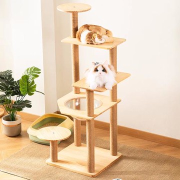 HappyLife 實木太空艙貓跳台 D款 Y12004